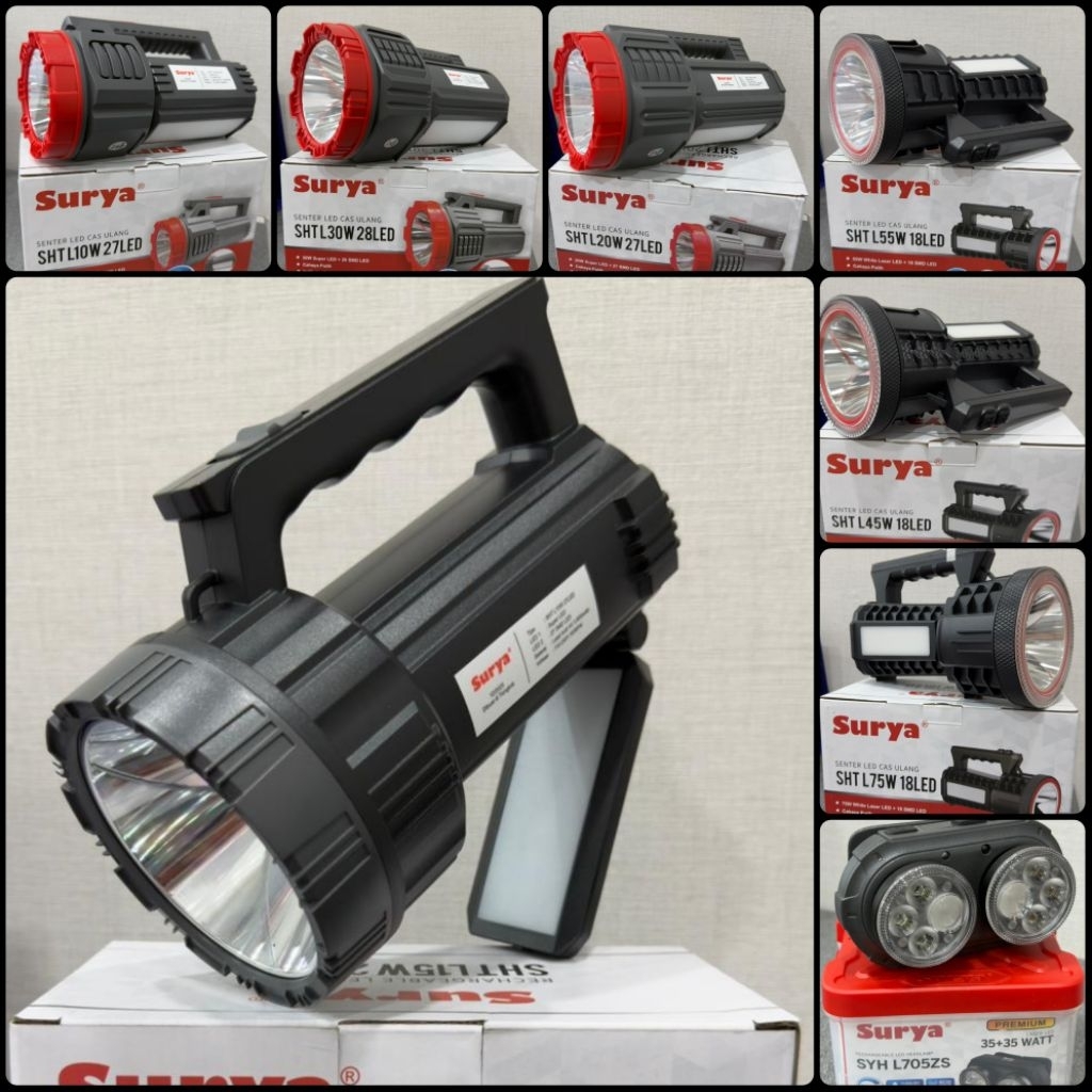 Senter + Emergency lamp Surya / Senter Cas Charge Surya di kota Pontianak