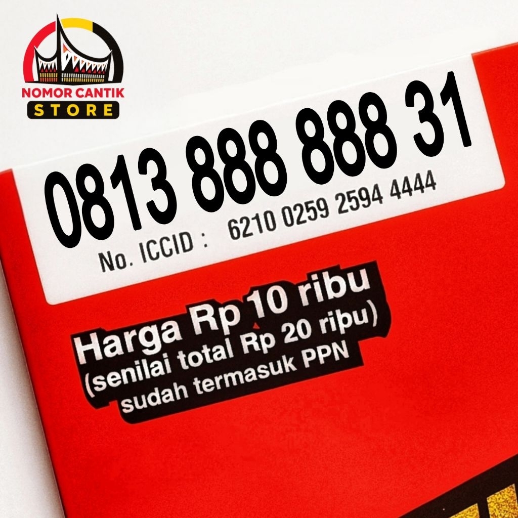 NOMOR CANTIK SIMPATI 12 DIGIT RIBUAN 888888 ANGKA BESAR KWARTED PANCA 8 HEXA ILUFA ABCD 888888 4G