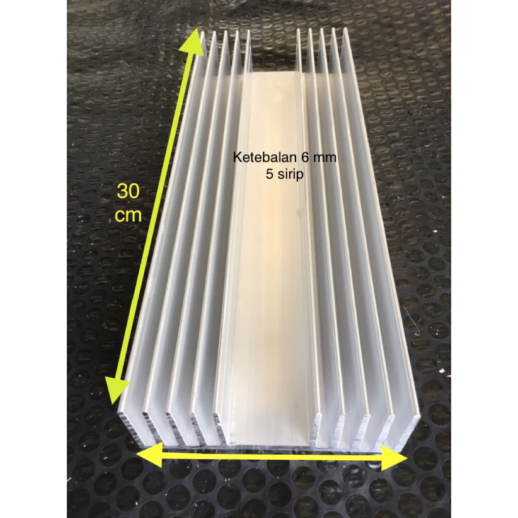 pendingin 5s 30cm tebal 6mm heatsink 5 s 30 cm