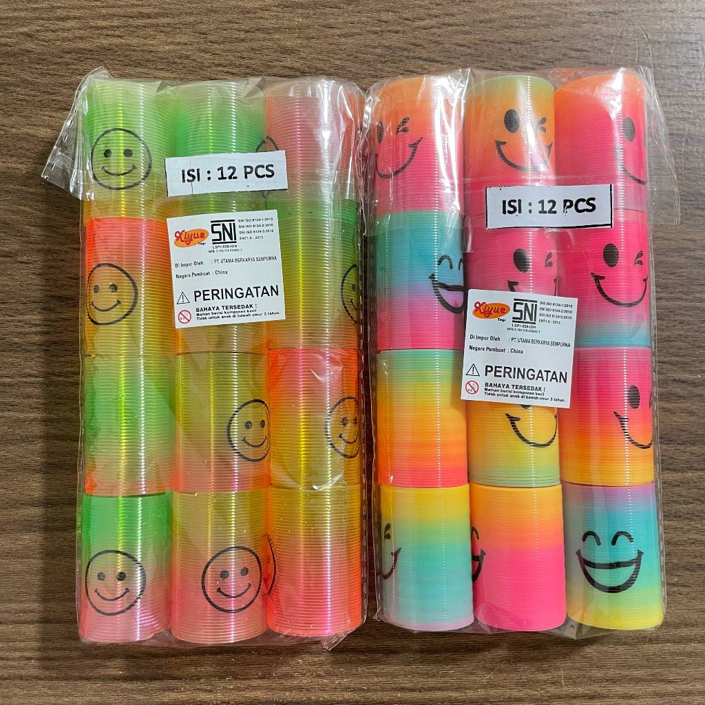 12 pcs per pegas rainbow spiral PH yoyo per smile per pegas Spiral Kecil Uk 3cm