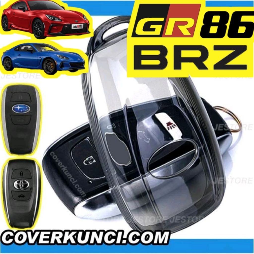 BRZ GR86 Cover Kunci Casing Remote Kunci SUBARU TOYOTA Transparan TPU 2C Kondom GR86 BRZ Sarung Smar