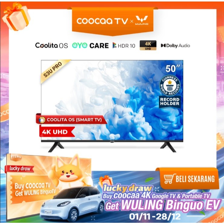 LED – COOCAA 50S3U – SMART TV -  KHUSUS AREA SALATIGA