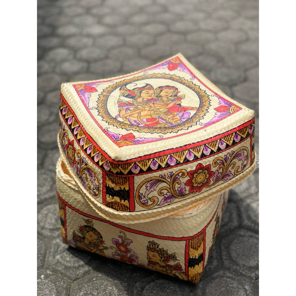 Keben Lukis Wayang Anyaman Bambu Etnik Asli Bali