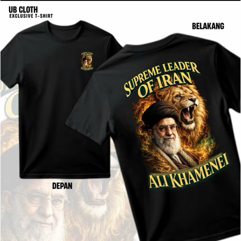 TSHIRT-KAOS SUPREME LEADER OF IRAN ALI KHAMENEI DTF SINGA