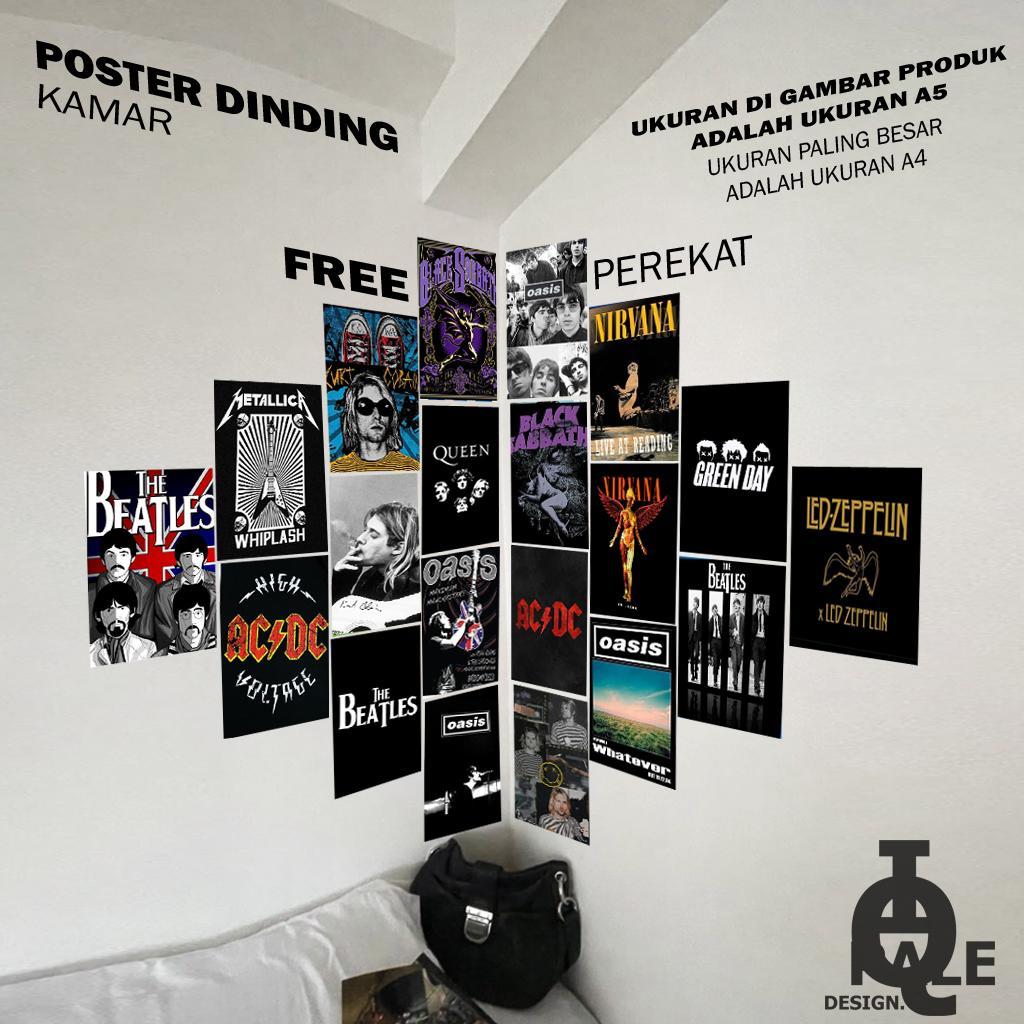 Poster Dinding Kamar Gambar Band 90s / Poster Band 90s / Hiasan Dinding / Poster Kamar / COD