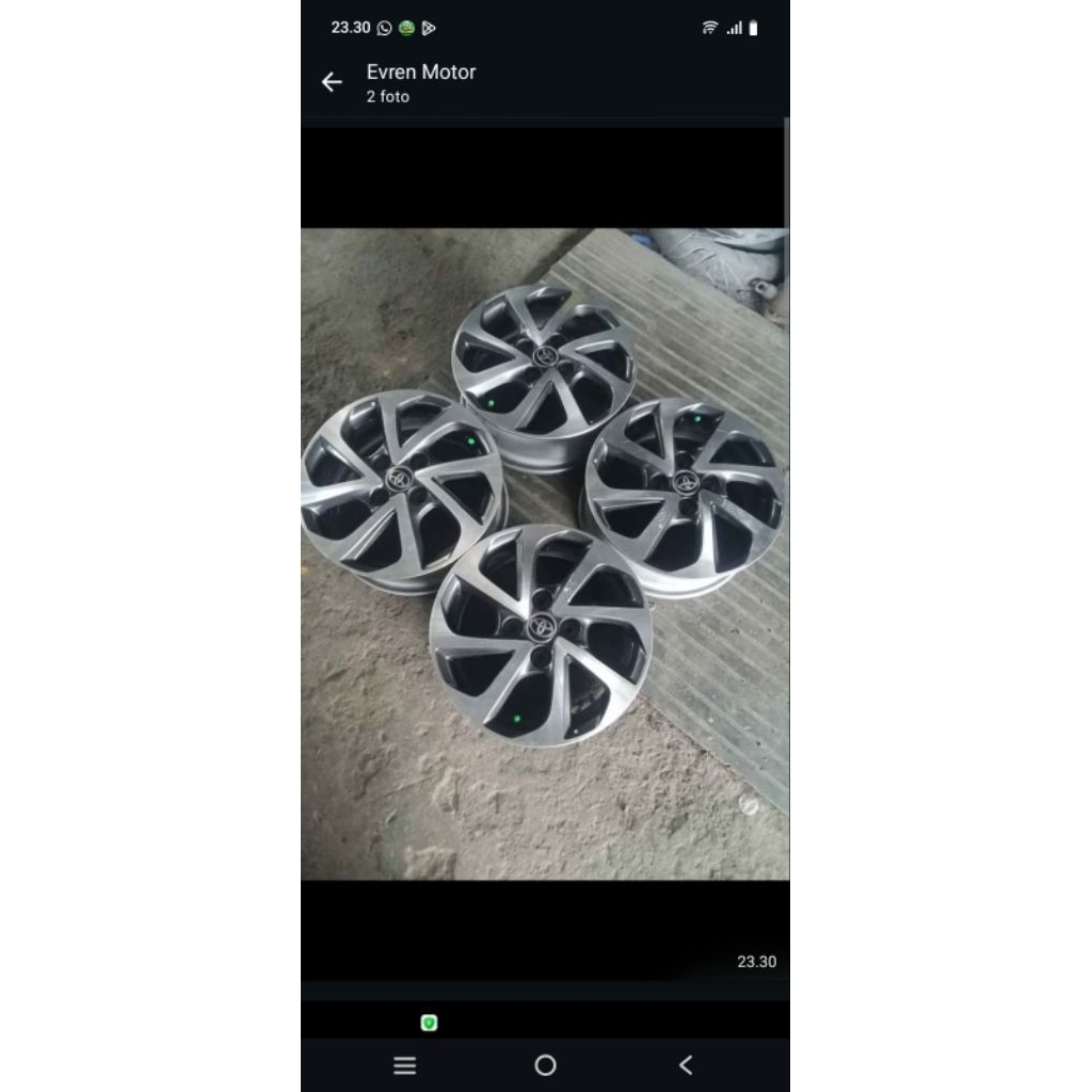 velg original toyota agya TRD ring 14.