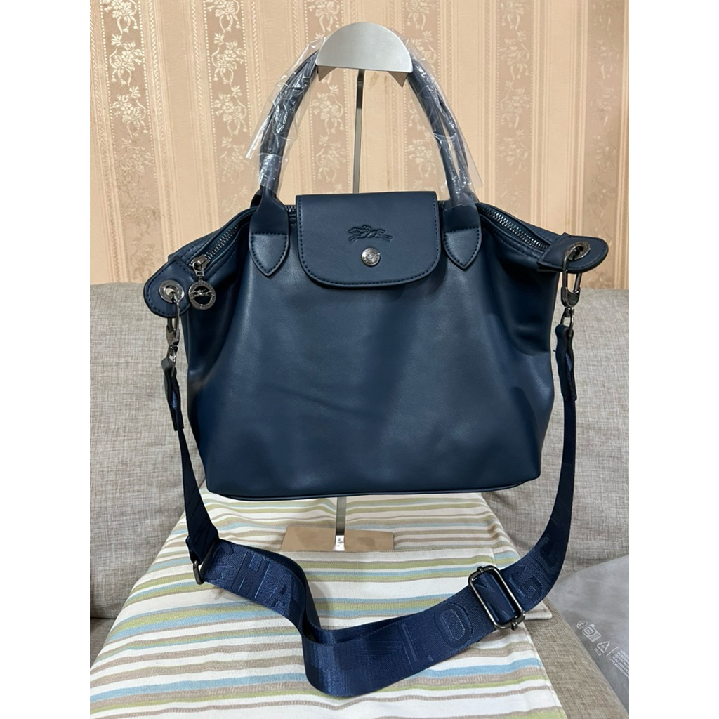 LC Cuir Top Handle M - Premium Leather (Navy)