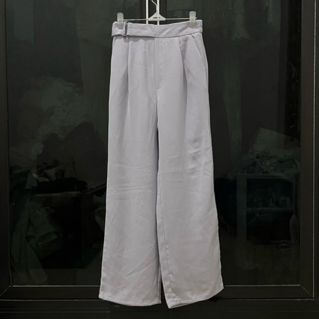 GU Kulot Loose Pants Lilac With Belt New