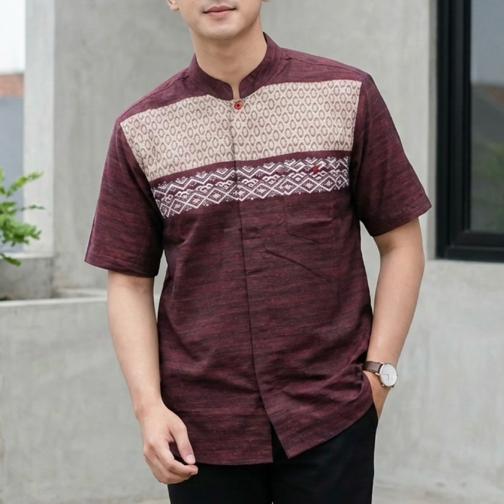 Erkape Kemeja Koko Ada JUMBO Pria Dewasa Lengan Pendek