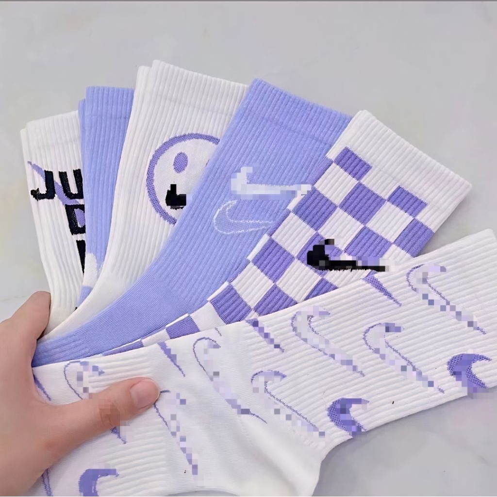 kaos kaki wanita crew socks korean style tebal