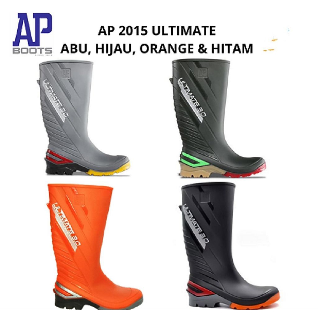 Sepatu Boot Safety Pria Ap Boots Ultimate 2015 Sepatu Boot Tinggi Anti slip/banjir