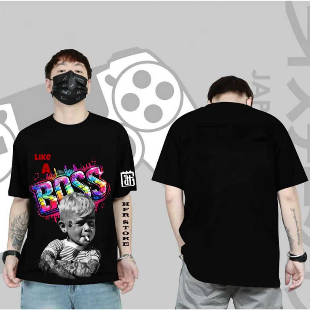 terlaris bisa bayar di tempat(cod)kaos pria lengan pendek kaos pria motif bocil bos rokok kaos pria 