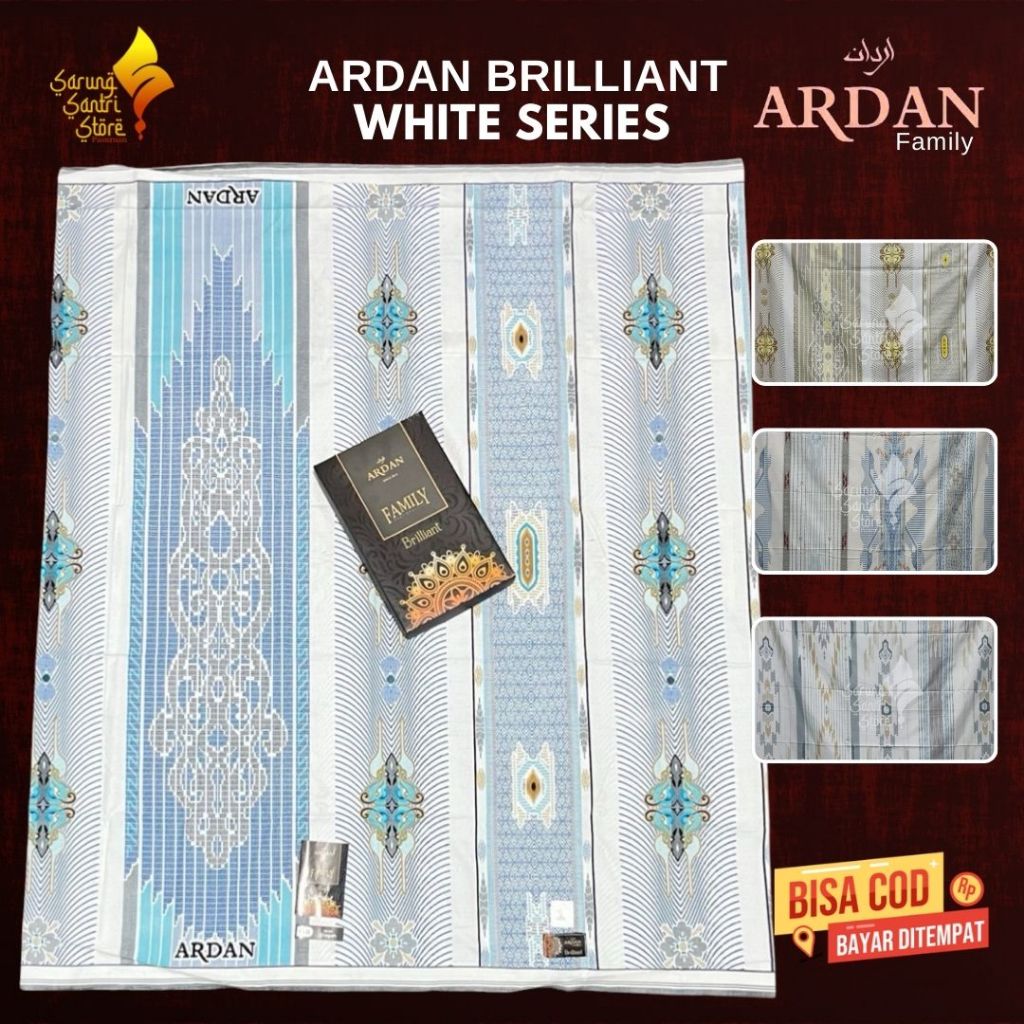 Sarung Ardan Briliant Gold Putih White Series