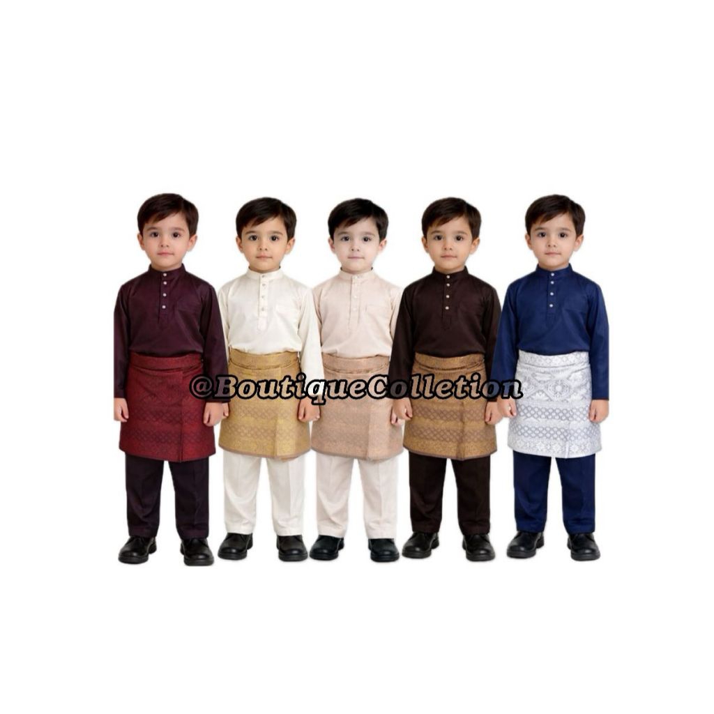 Pakaian adat Melayu anak laki laki Promo ramadhan Set baju Melayu teluk Belangga baju Malaysia