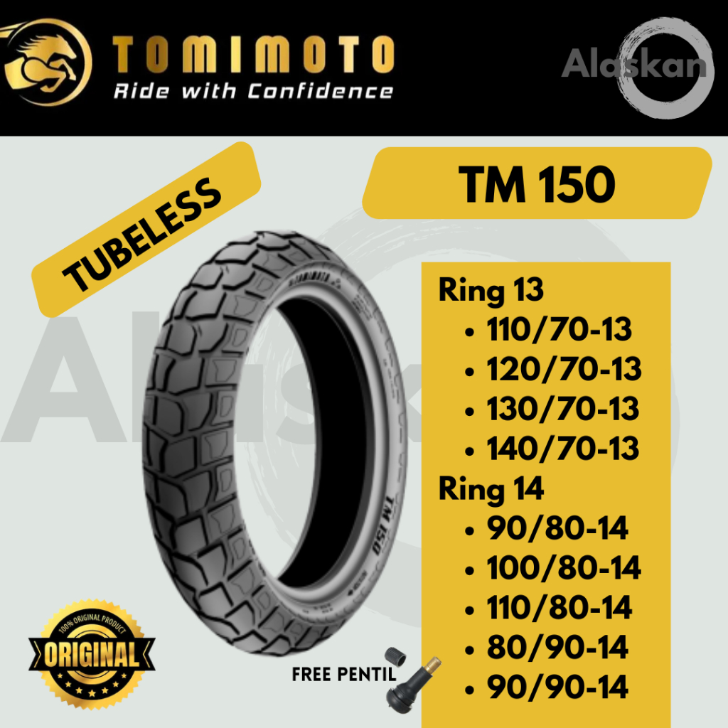 BAN MATIC TUBELESS TOMIMOTO TM150 RING 13 dan RING 14 HONDA ADV HONDA PCX