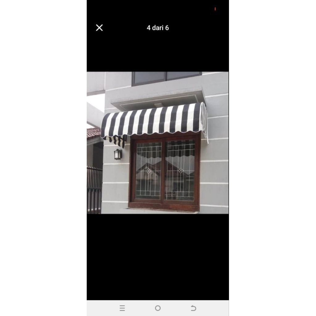 kanopi kain jendela Rumah / kanopi kain tampias hujan