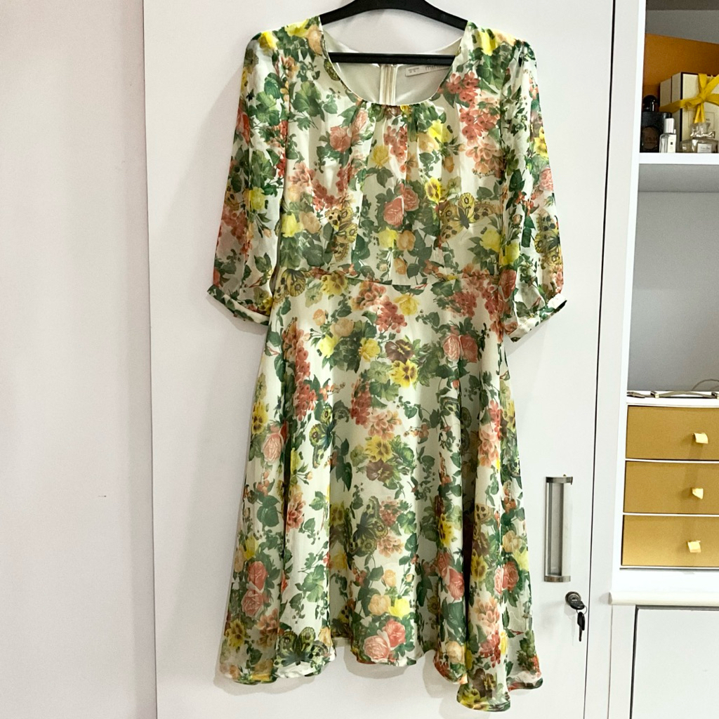 Minimal Dress Pakaian Wanita Terusan Multicolor Original