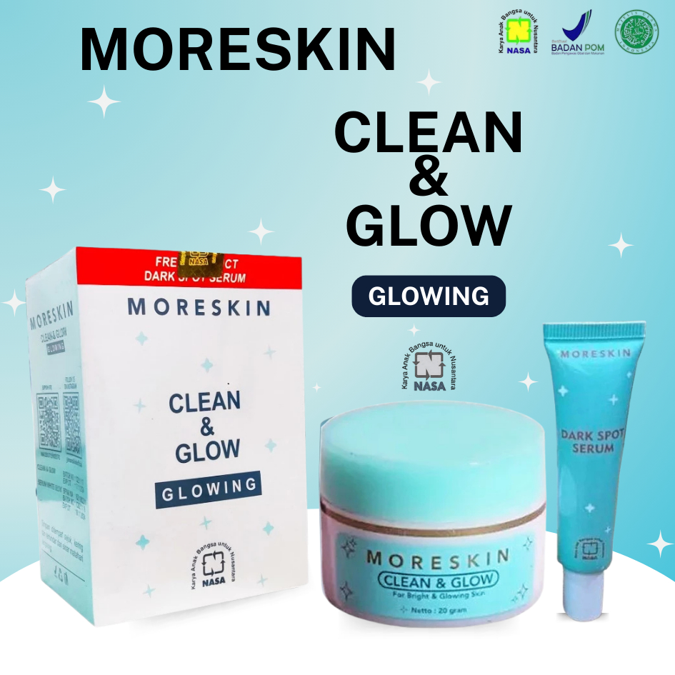 Moreskin Clean & Glow Kemasan Baru, Moreskin Clean and Glow ori, Cream Kinclong Nasa