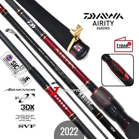 Joran DAIWA AIRITY G 602MS & 602MHS 180CM  FULL FUJI TH 2022-2024 | Joran pancing daiwa airity galat