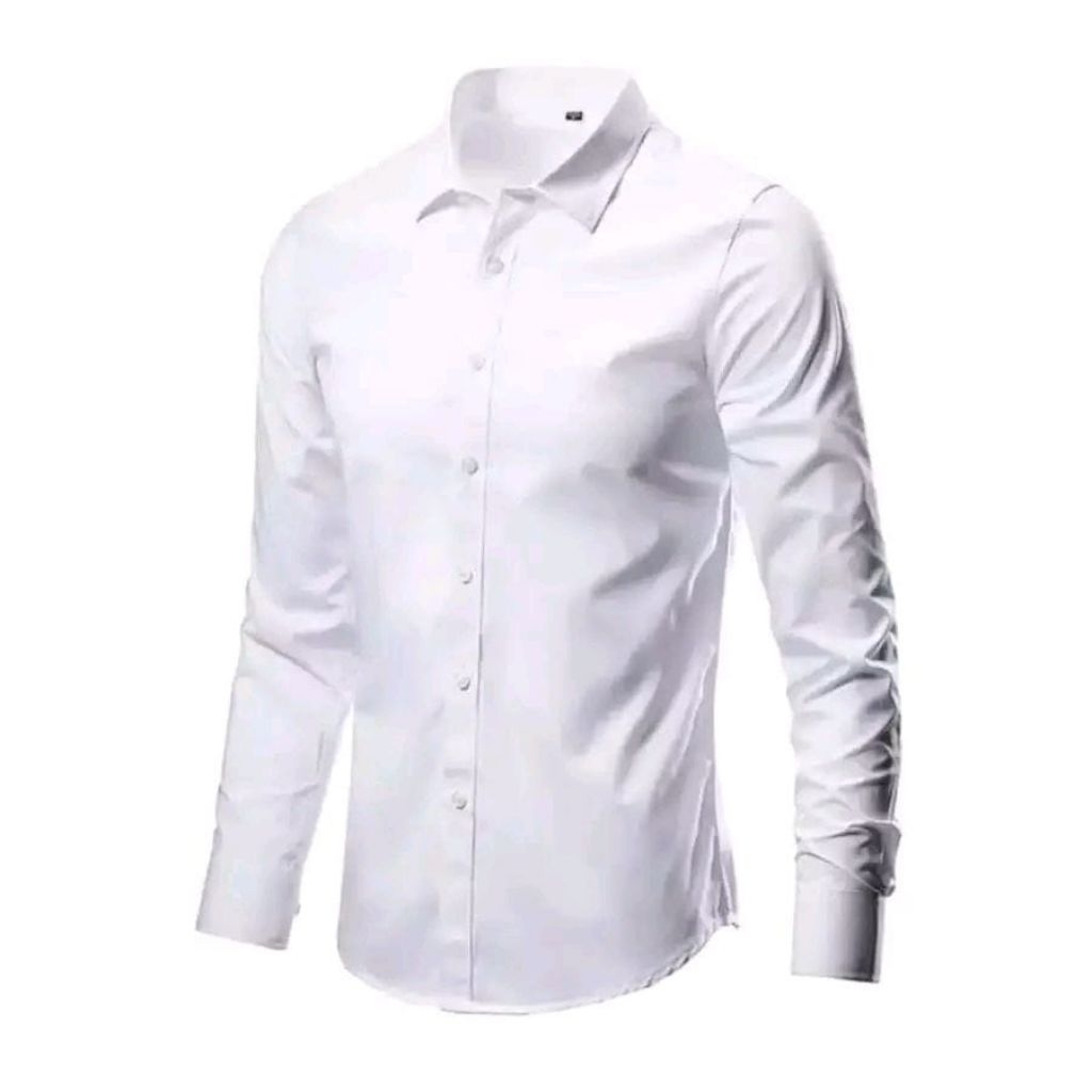 Kemeja Putih Pria Basic Formal Untuk Jas Blazer Kantoran