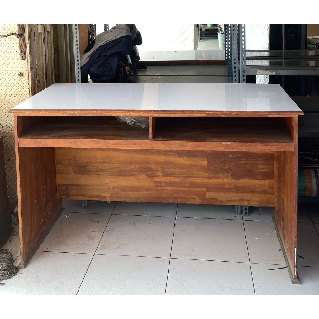 MEJA MEETING KAYU JATI KUAT BEKAS Meja Kantor Meja Kerja READY MAKASSAR PROMO MURAH