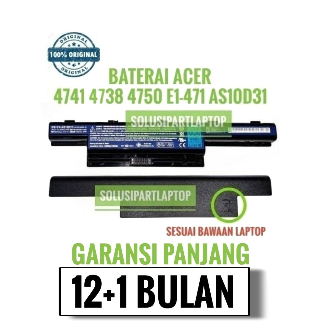 Baterai/Batre Laptop Acer Aspire 4741 E1-471, E1-451G, V3-771G (Ori)