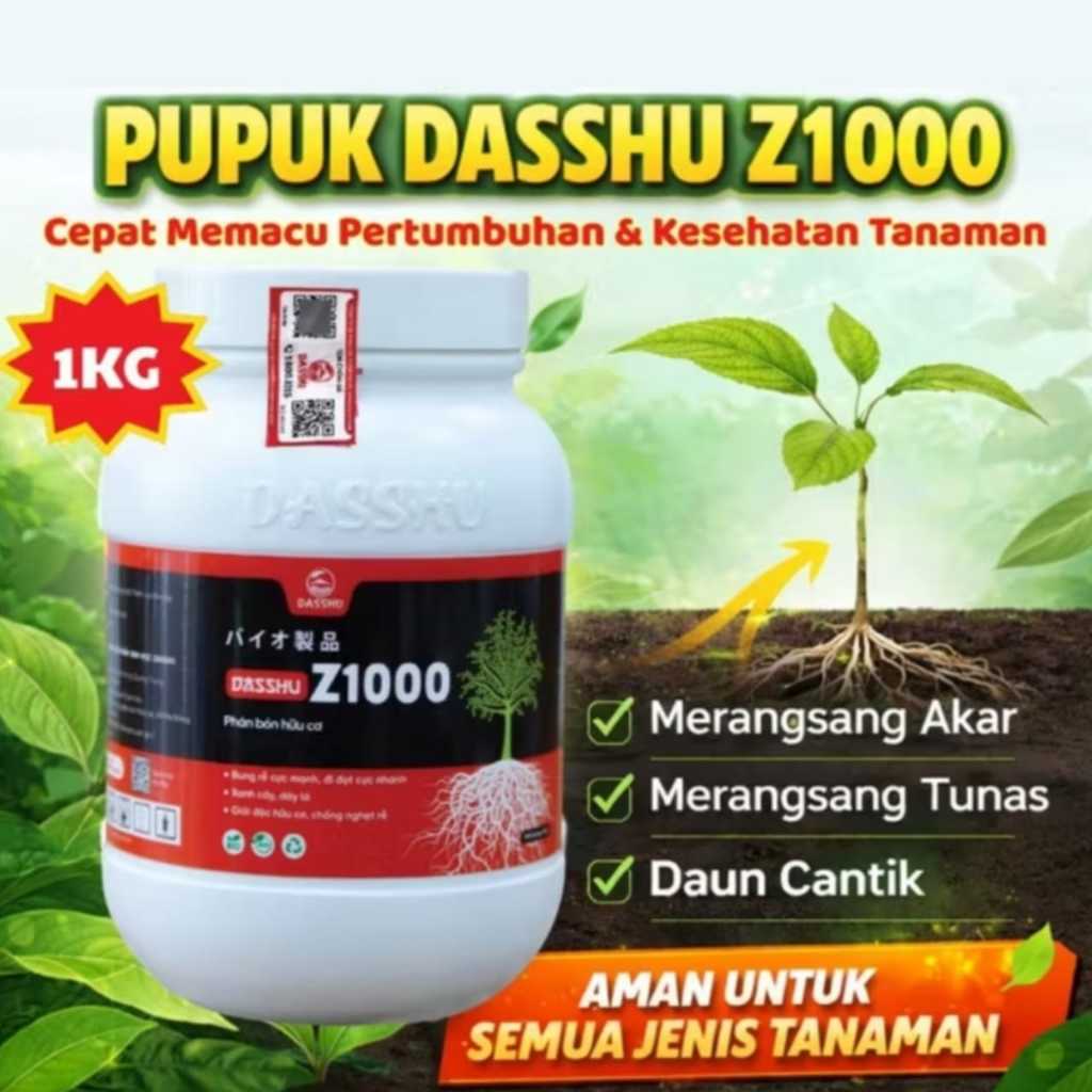 Dasshu Z1000 Pupuk Organik Jepang 1 Kg Original Untuk Akar Bunga dan Buah