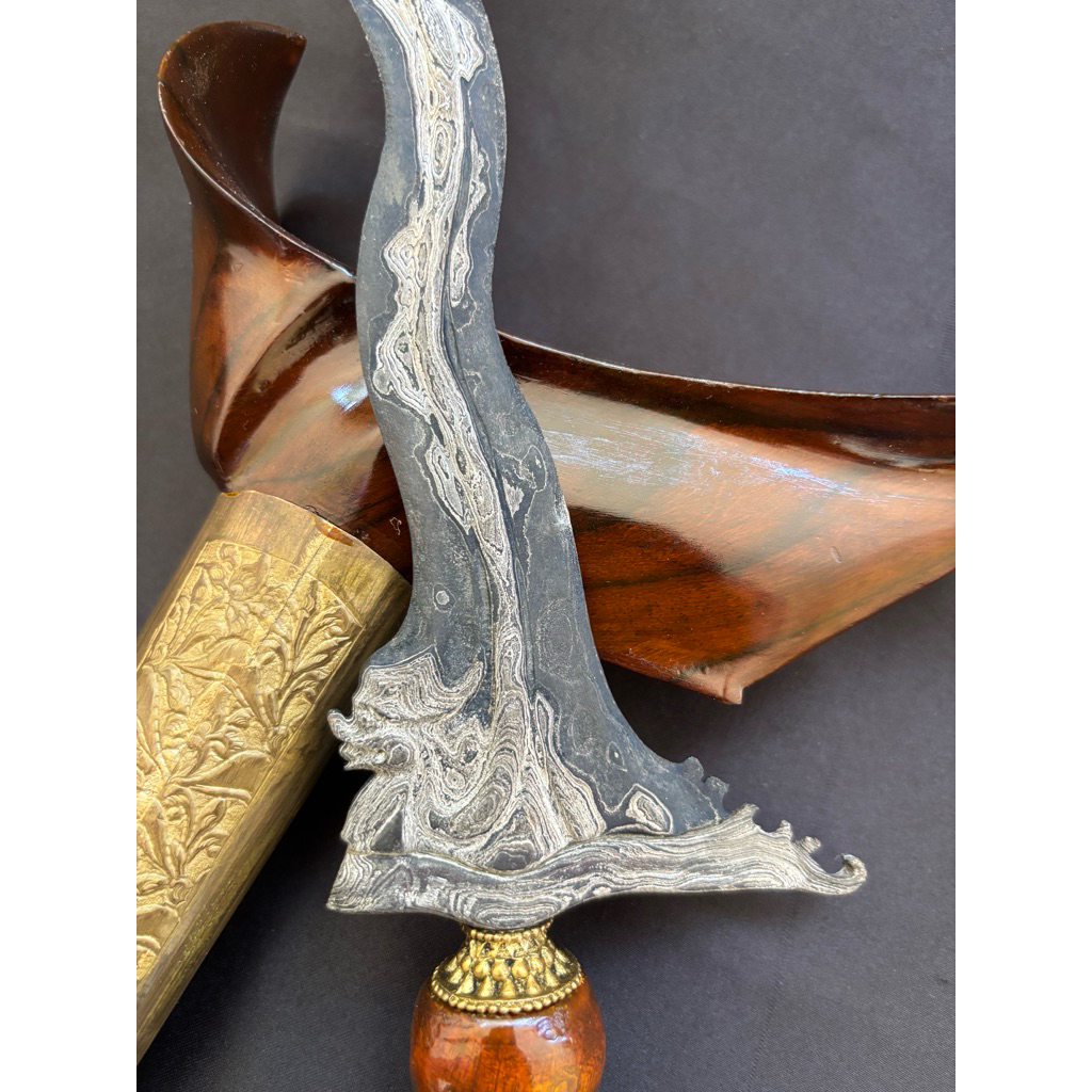 Keris Nogo Rojo Pamor Wahyu Temurun Luk 7 Tangguh Mataram Sepuh