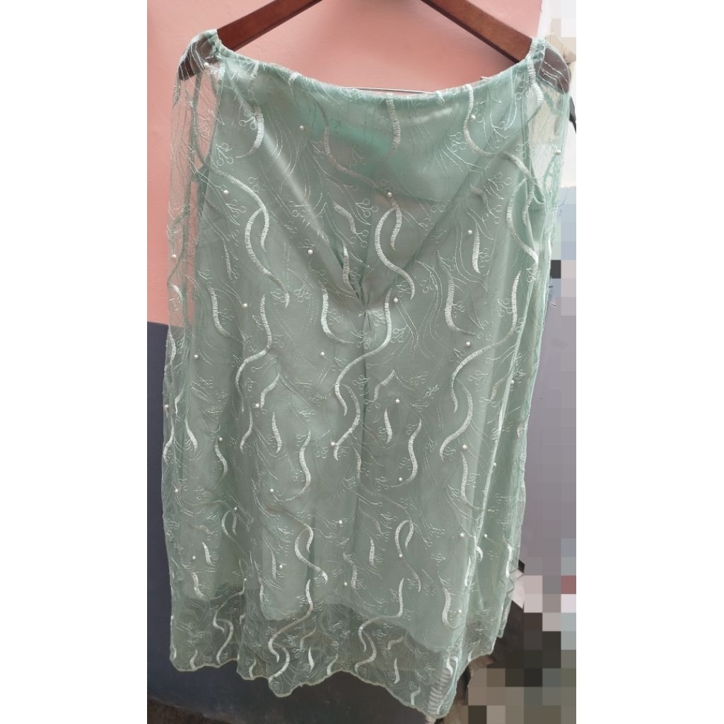 Preloved Dress Brokat Buat Kondangan dan Lebaran Tosca Miss Nomi