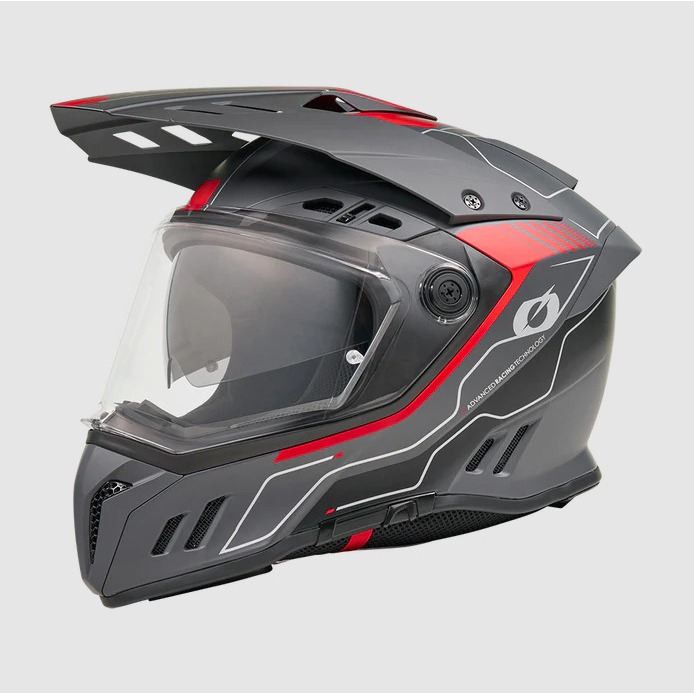 HELM ONEAL SIERRA RS ECHO BLACK RED HELM ADVENTURE ONEAL SIERRA RS ECHO BLACK RED HELMET DUAL SPORT 