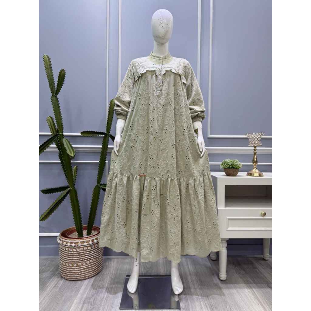 MIDI SALE SALVINA YS katun bordir bolong kancing