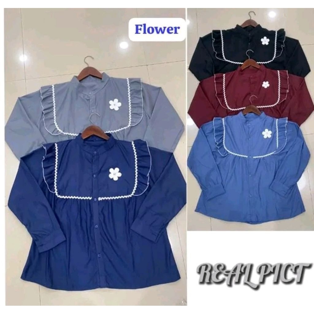 Blouse Katun premium motif bunga