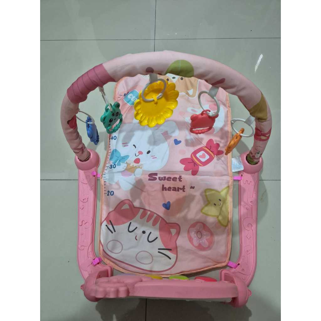 PRELOVED BABY STUFFl Playgym Piano Baby/ Playmate Set Music Play Gym Matras Mainan Bayi Warna Pink B