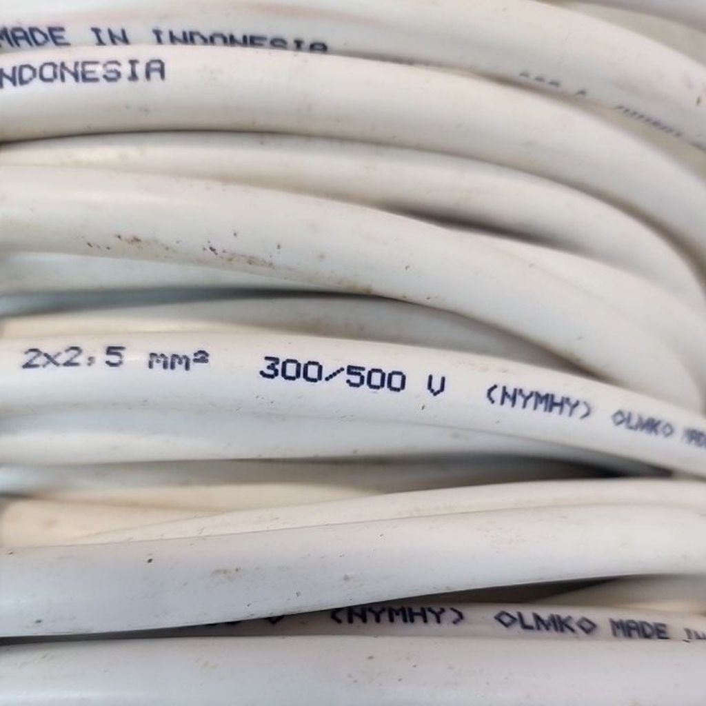 Kabel Serabut  NYMHY 2x2,5 Putih Supreme