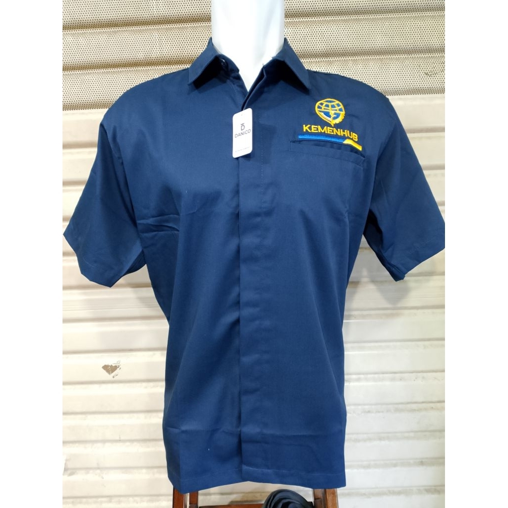 Kemeja KEMENHUB Seragam Kemenhub Nevy Pendek
