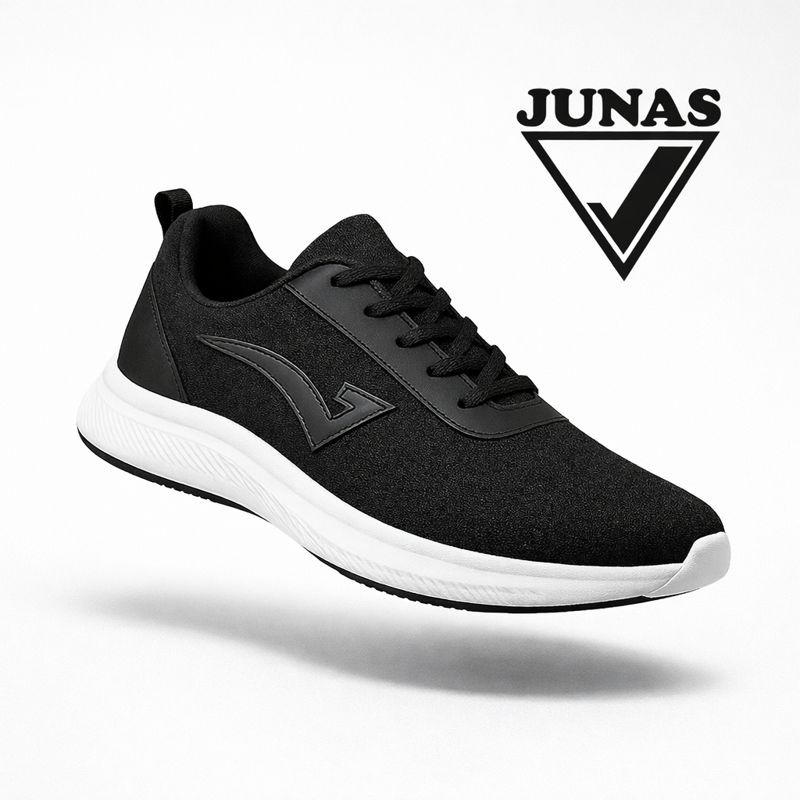 Sepatu Sneakers Anak Anak Laki Laki Perempuan Tali Hitam Polos Sepatu Sekolah SD SMP SMA
