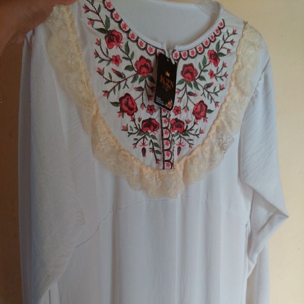 GAMIS BORDIR BROKEN WHITE
