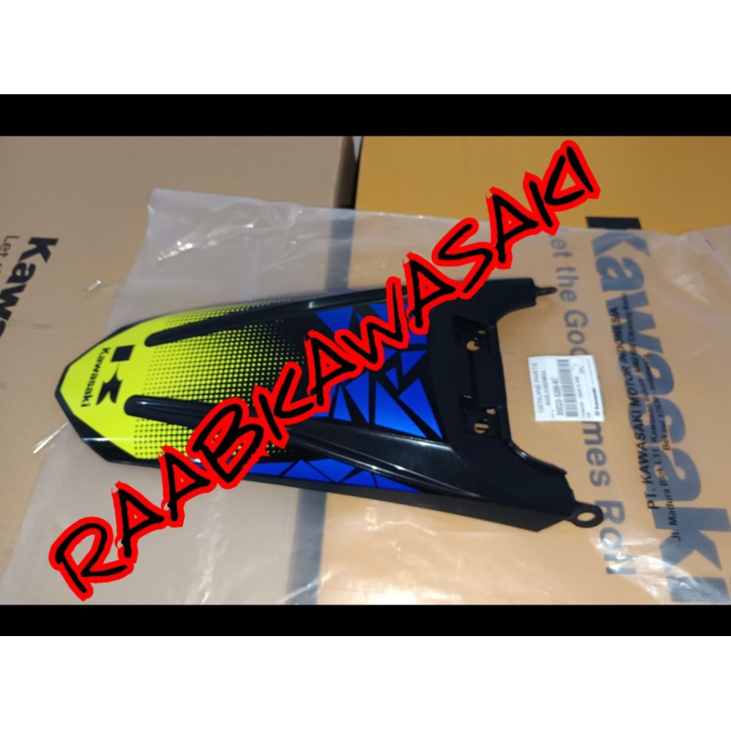 spakbor belakang hijau stabilo stiker se extreme klx 150 bf se extreme original kawasaki