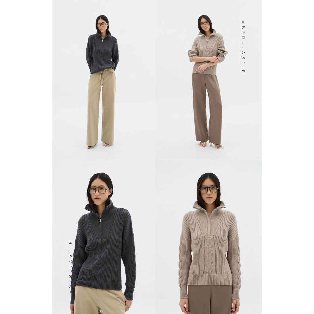 ready DUMA Emme sweater taupe and grey all size