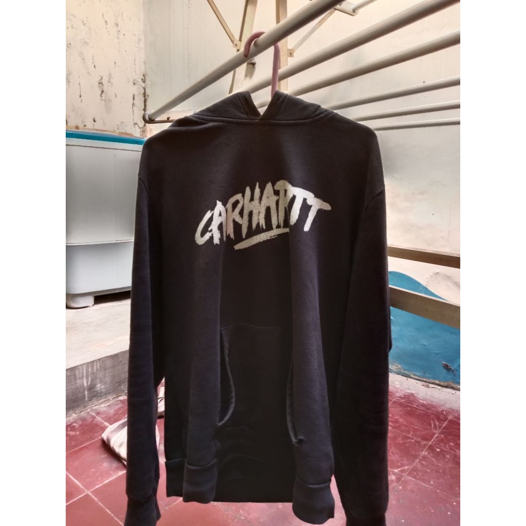Carhartt WIP Bluza Hooded Painted Script Sweat Black