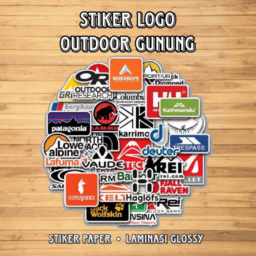 Stiker Logo Outdoor Terkeren Outdoor Terkenal - Stiker Outdoor Petualang Stiker Brand Outdoor Penjel