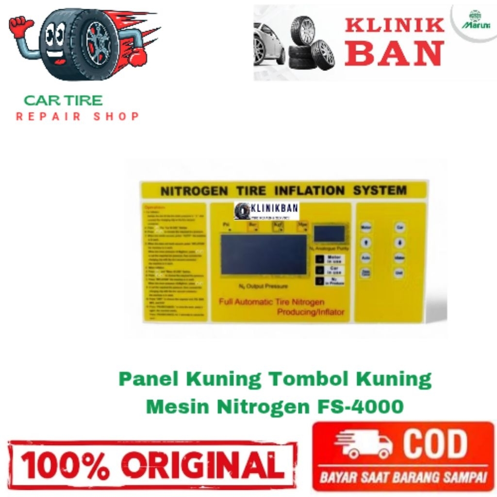 Panel  Kuning Tombol Mesin Nitrogen FLY-SPEED, FLY-EAGLE