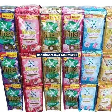 Rinso Cair Sachet 1000 An [ Paket 4 Renceng x 40 Ml ] Pink Ungu Korean Strawberry | 28 Pcs