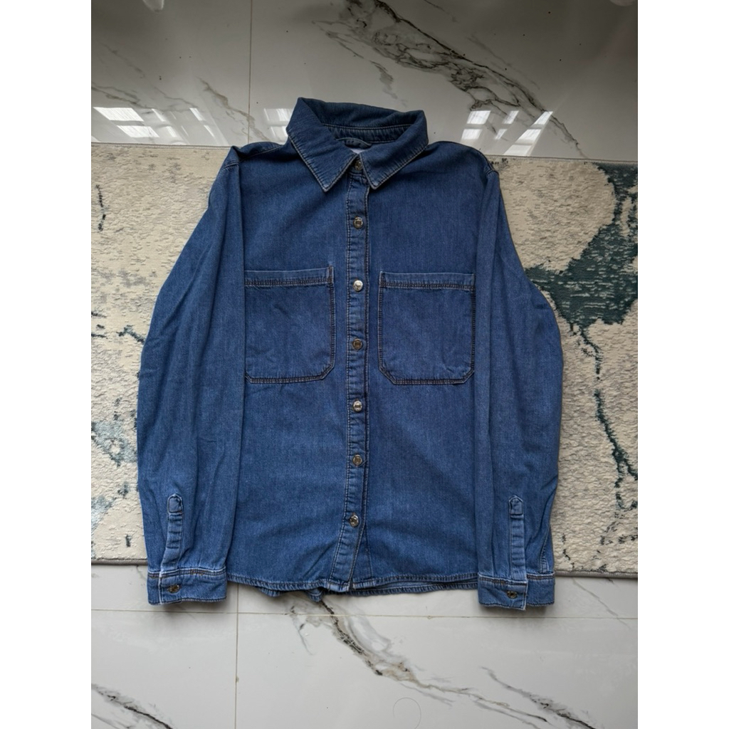 preloved denim shirt zara size S