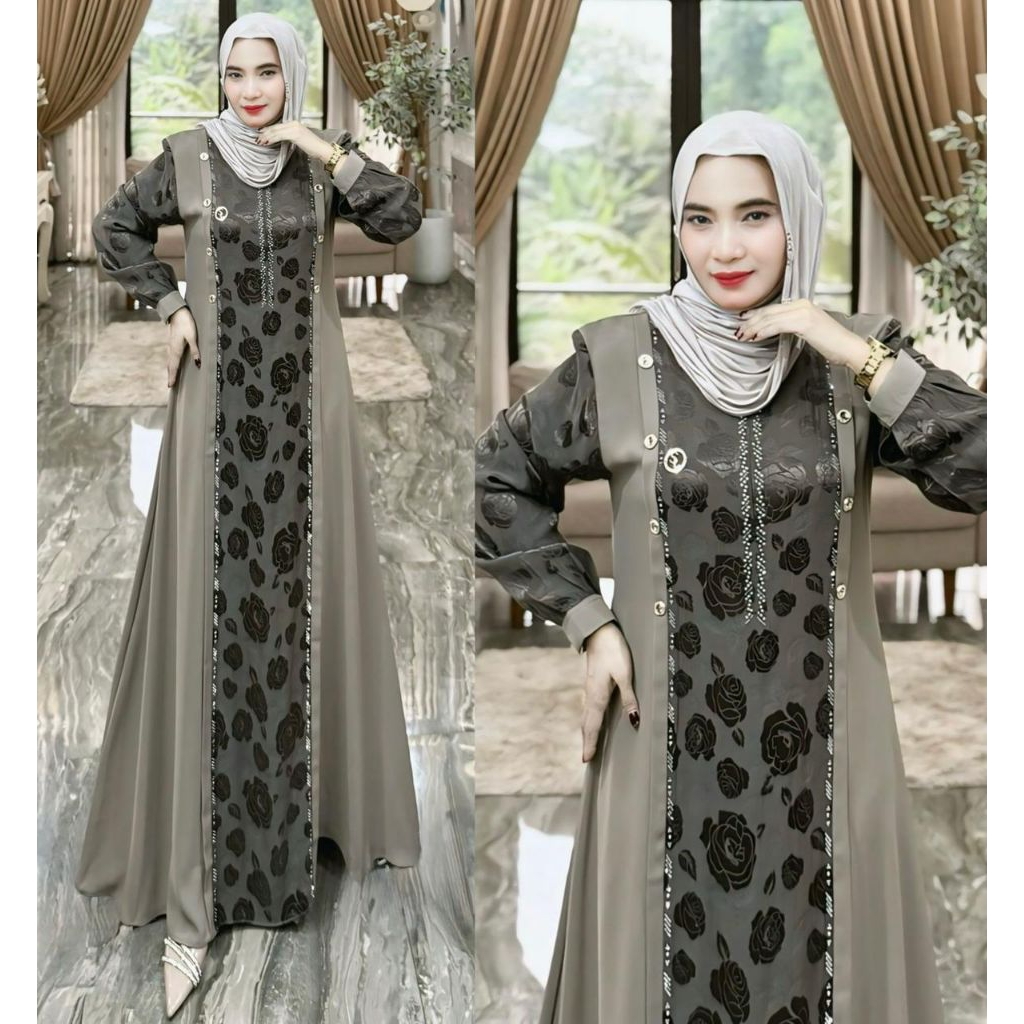 Gamis Aswan/ Abaya/ gamis bahan jetblack