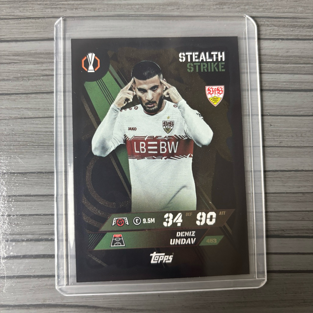Kartu Bola Deniz Undav Stealth Strike Topps Match Attax 2025 2026 VfB Stuttgart
