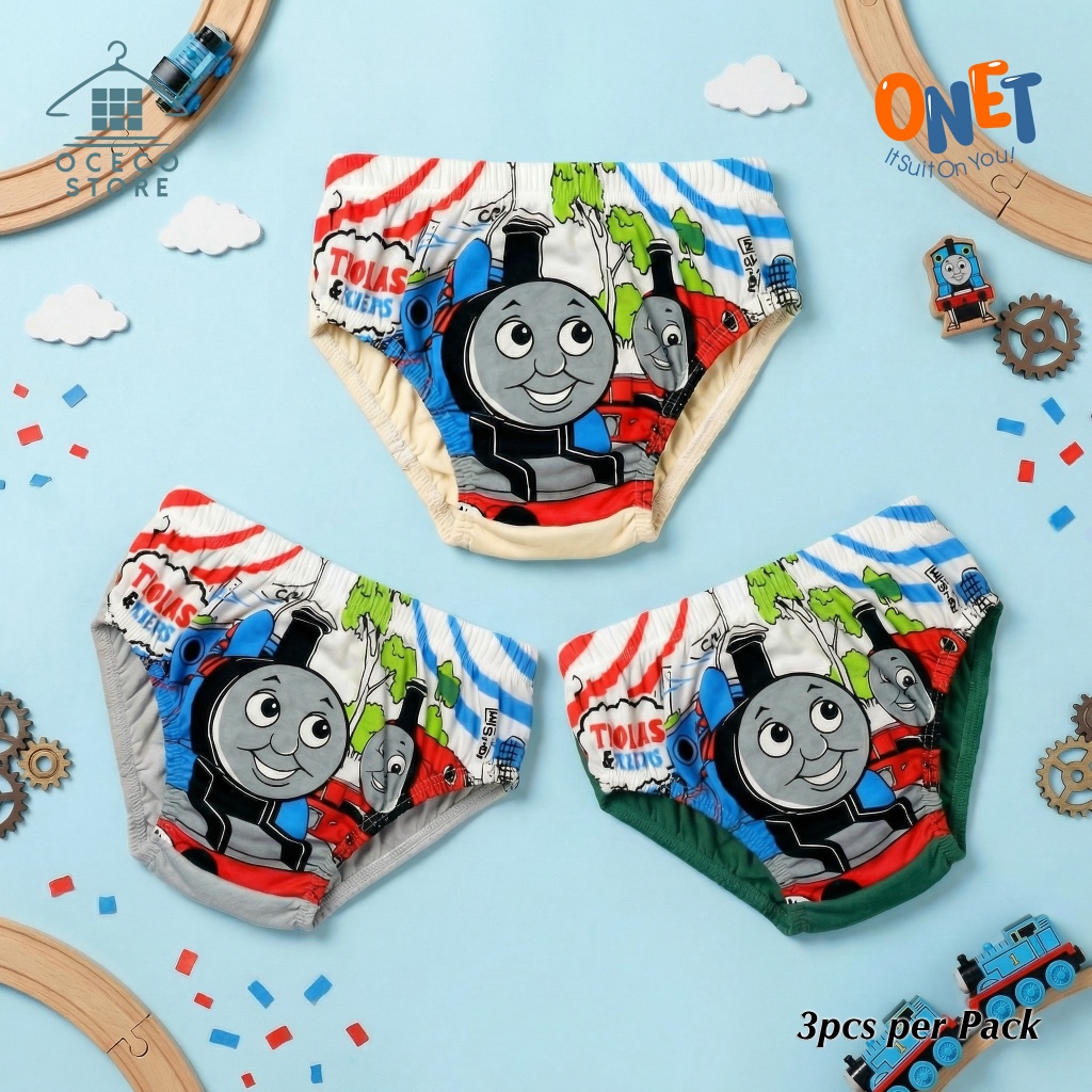 Celana Dalam Anak Laki laki usia 3 - 8 tahun gambar Thomas and Friends