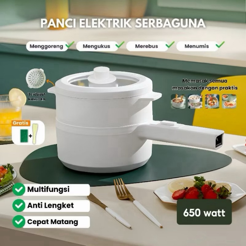 Panci listrik Minato M-P600 serbaguna 1,8 liter multifungsi