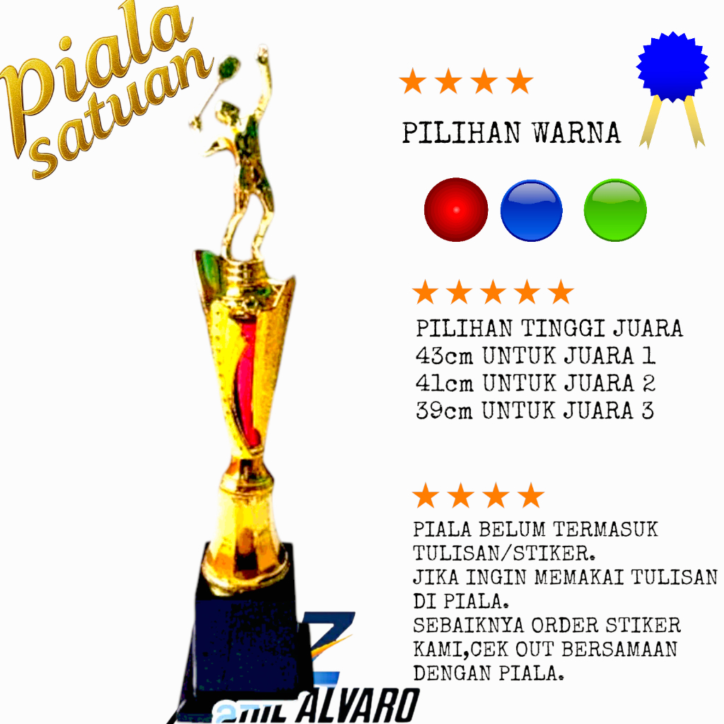 Piala trophy 115 Badminton satuan