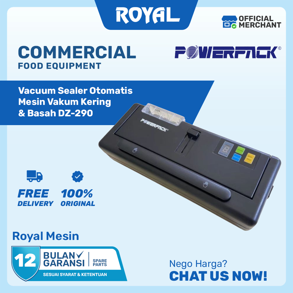 Vacuum Sealer Otomatis / Mesin Vakum Kering & Basah DZ-290A / DZ-290 POWERPACK